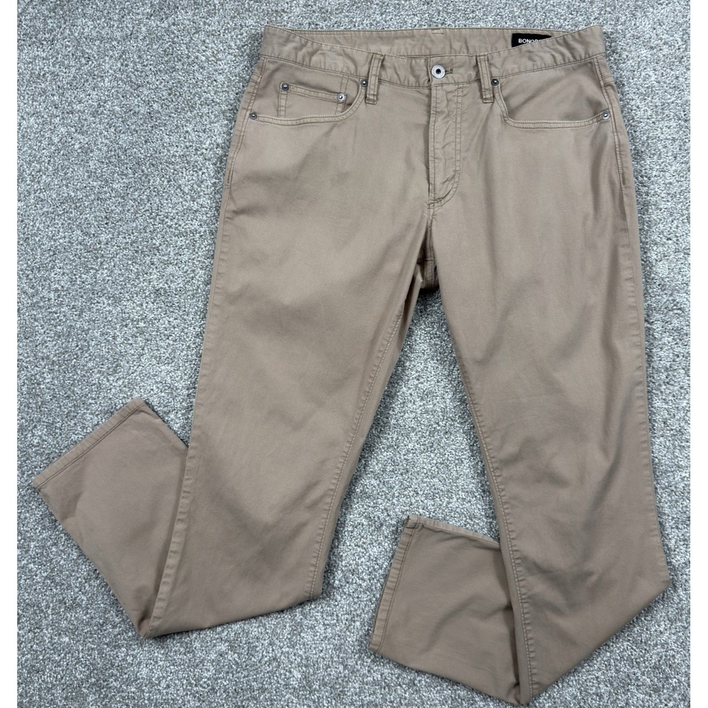 Bonobos 5 Pocket Pants Men's 33x31 Tailored Fit Tan Stretch Cotton 23714